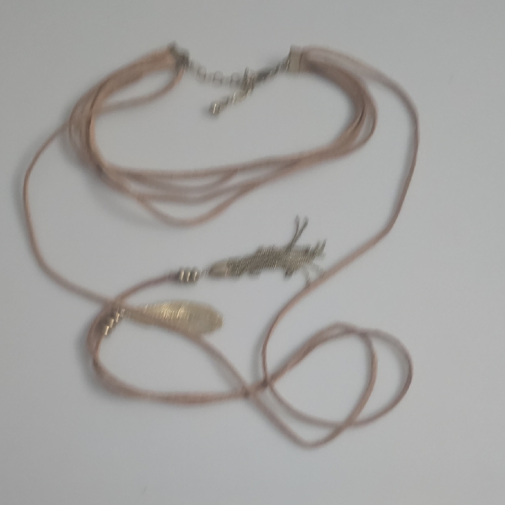 Elegant Gold and Tan Women's Necklace